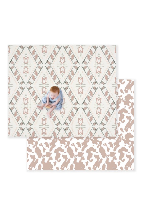 Large Foldable Kids Foam Play Mat, Padded Baby Floor Mat, 70 x 59 in - Westbound