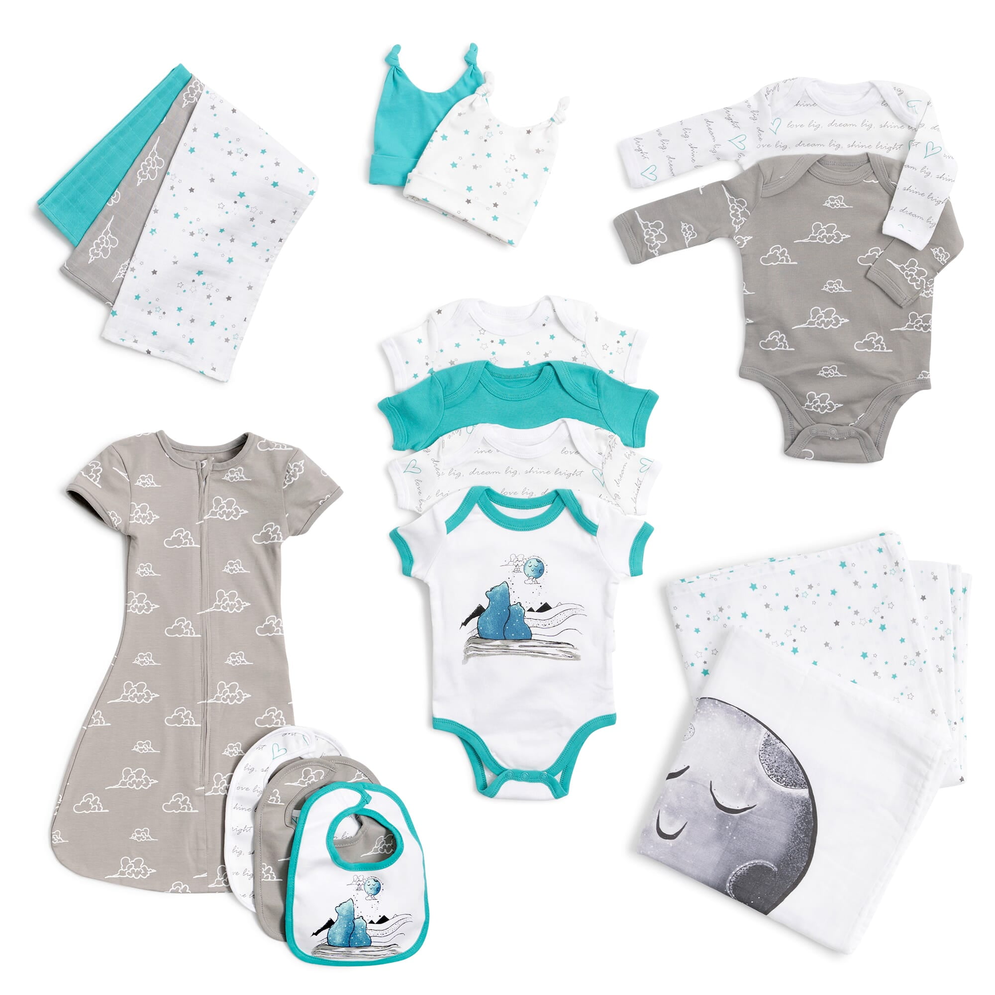 JumpOff Jo Newborn Layette Set (17 Pcs), Baby Essentials, Baby Shower