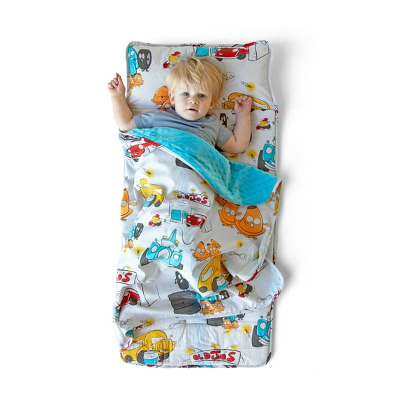 JumpOff Jo Standard Toddler Nap Mat Sleeping Bag for Preschool, 43 x 21 in - Jo's Garage