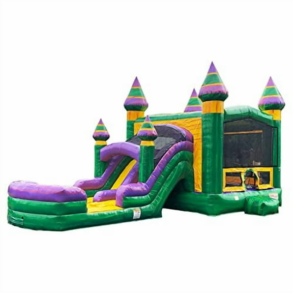 JumpOrange Commercial Grade Inflatable Bounce House with Dual Water Slides and Pool for Kids and Adults