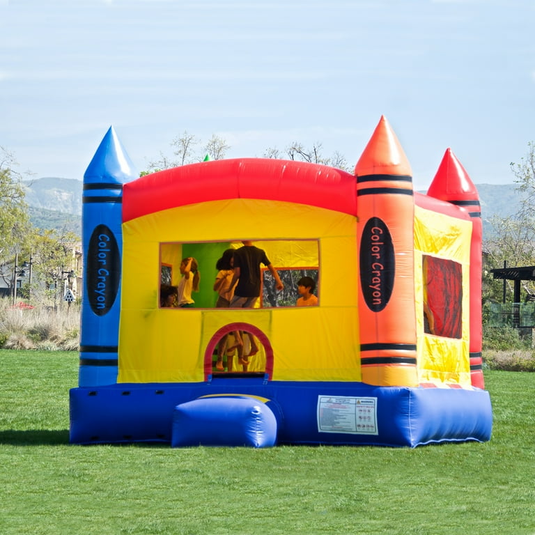 JumpOrange Commercial Grade PVC Bounce House with Slide for Kids
