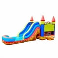 thumbnail image 1 of JumpOrange Commercial Grade Inflatable Turbo Blaze Titan Bounce House with Slide Combo and Blower, Party Combo Moonwalk, 100% PVC VINYL, 1 of 3