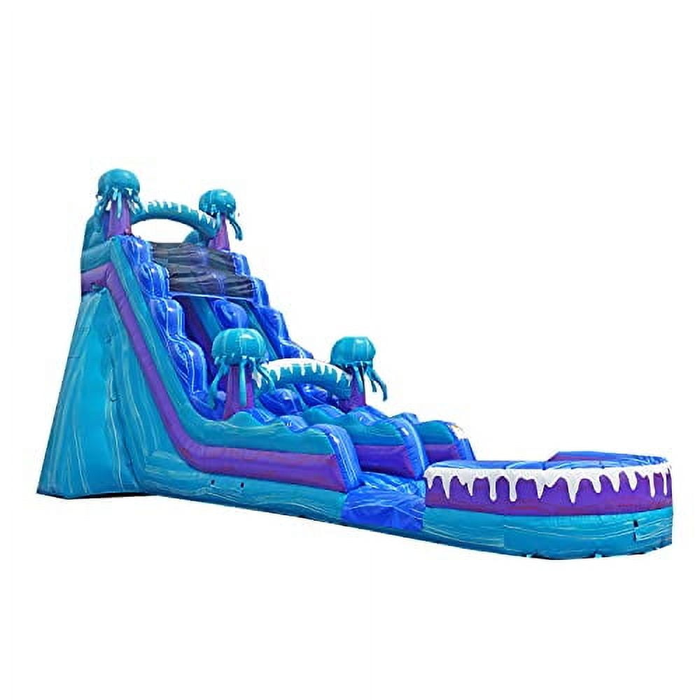 JumpOrange Commercial Grade Water Slide Inflatable with Splash Pool for Kids and Adults (with Blower), Electric Theme