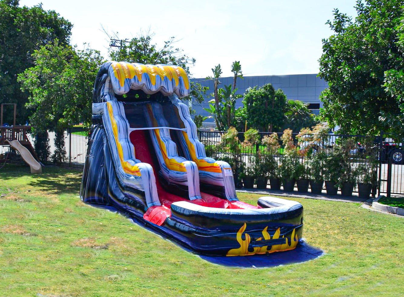 JumpOrange Commercial Grade Water Slide Inflatable with Splash Pool for