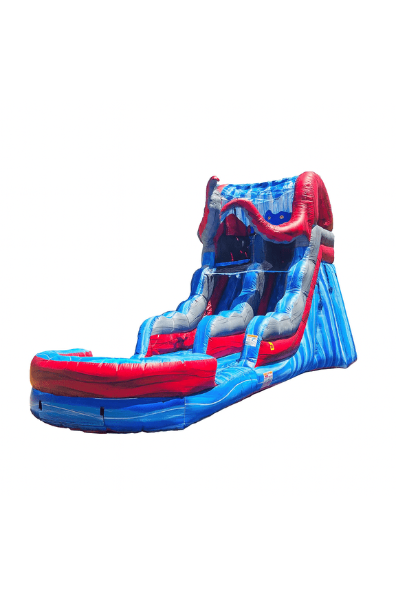 Commercial Grade Water Slide Inflatable with Splash Pool for Kids and Adults (with Blower), Ocean Theme