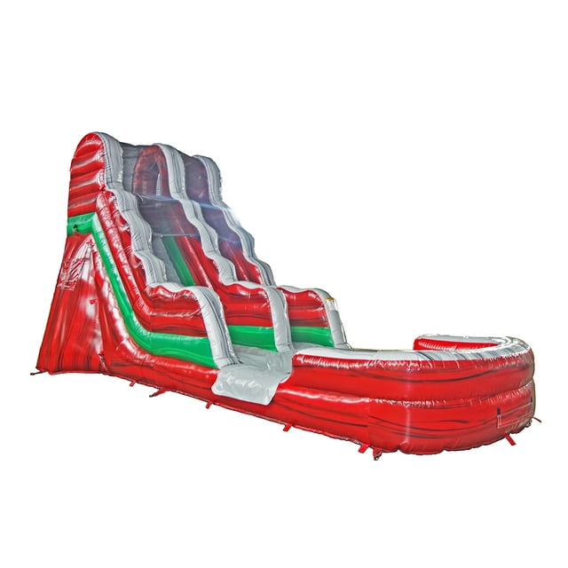 JumpOrange Midnight Commercial Grade Water Slide Inflatable with Splash