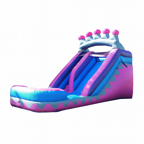 JumpOrange Princess Tiara Commercial Grade Water Slide with Splash Pool for Kids and Adults (with Blower)