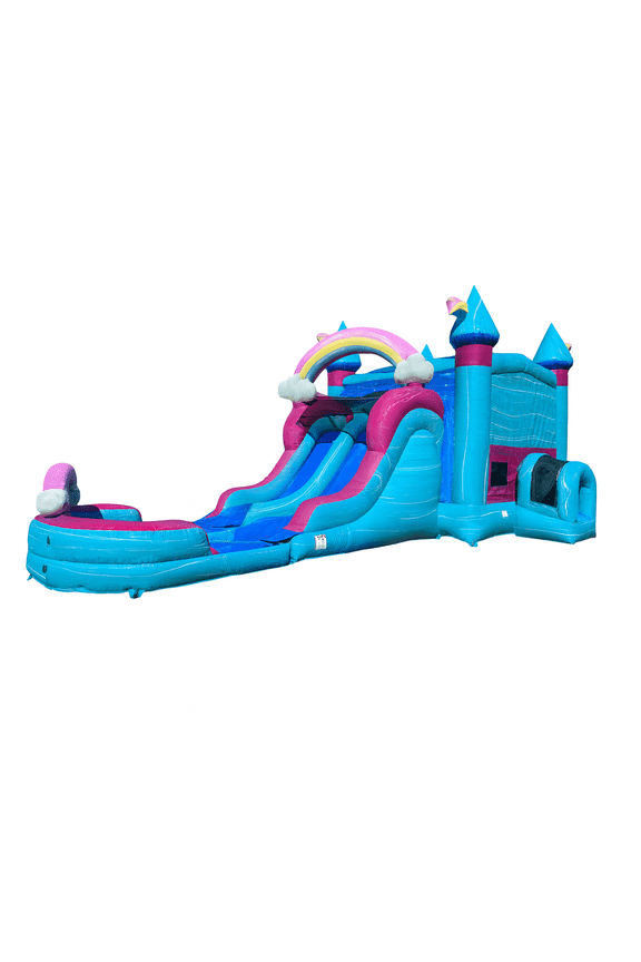 XLD Series Kids Inflatable Bouncer with Detachable Deep Pool, Blue