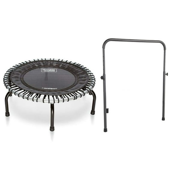 JumpSport 350 Indoor 39-Inch Mini Trampoline and Handle Bar Accessory