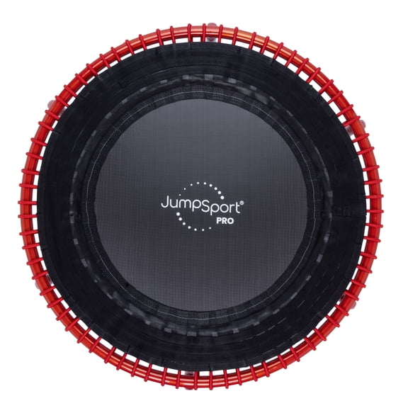 JumpSport 350 PRO Fitness Trampoline, Cardio Workout Equipment, 39 Inch, Red