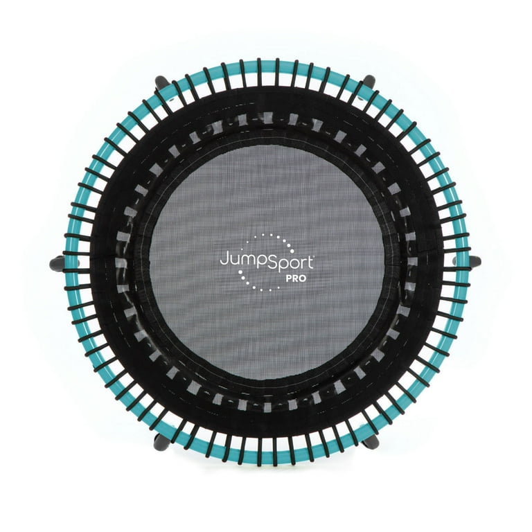 JumpSport 350 Pro Fitness 39 Cardio Workout Indoor Trampoline Teal Black
