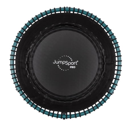 JumpSport 350 Pro Fitness 39" Cardio Workout Indoor Trampoline for Adults, Teal/Black