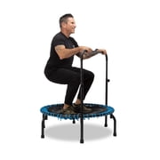 JumpSport 350 Series 39 Trampoline & Handle Bar w/Adjustable Bungees, Teal