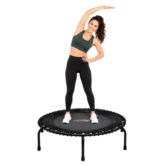 JumpSport 44" PRO Fitness Trampoline, Model 550 Exercise Rebounder, 325 lb Capacity, Black