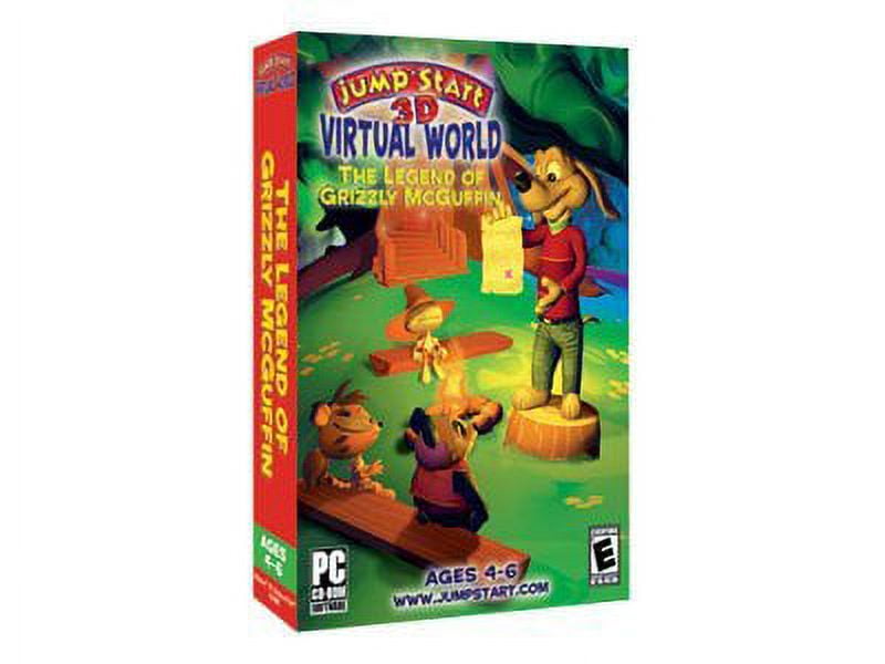 JumpStart 3D Virtual World The Legend of Grizzly McGuffin Win CD