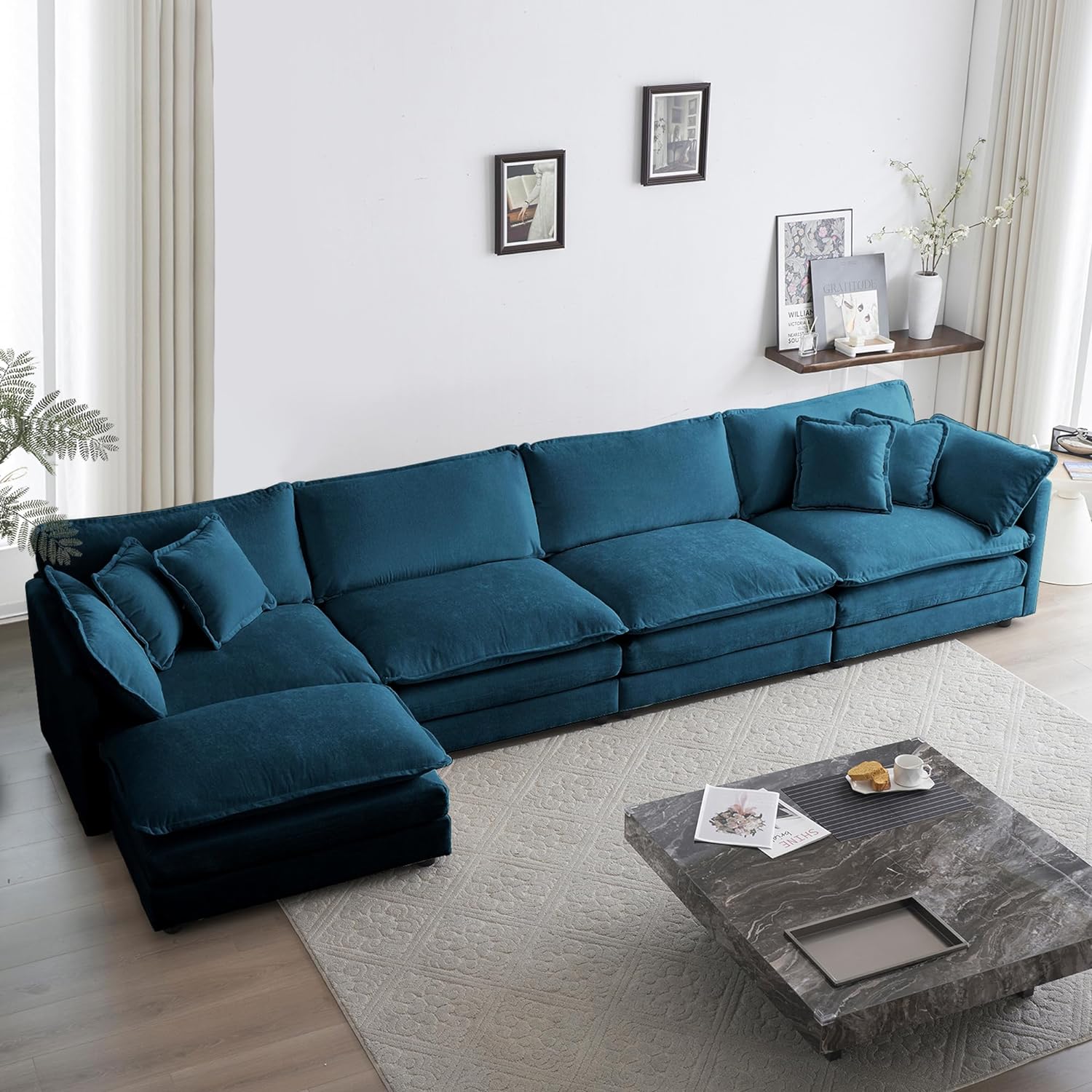 Jumpeak 146“ Oversized Modular Sectional Sofa Cloud Couch for Living