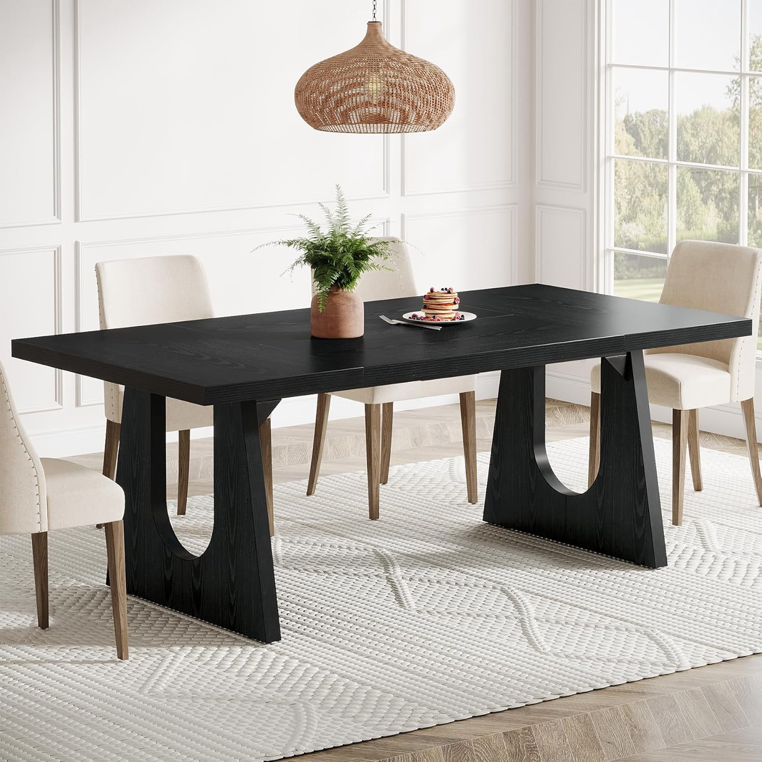 Jumpeak Large Dining Table for 6-8 People, 70.9-Inch Modern Kitchen