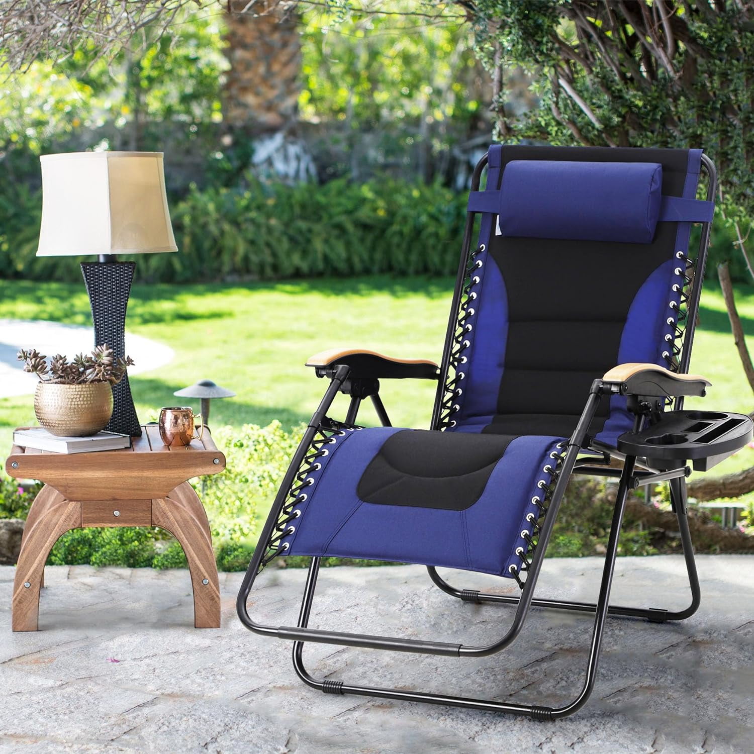 Jumpeak Oversize XXL Padded Zero Gravity Lawn Chair Anti Gravity Lounge