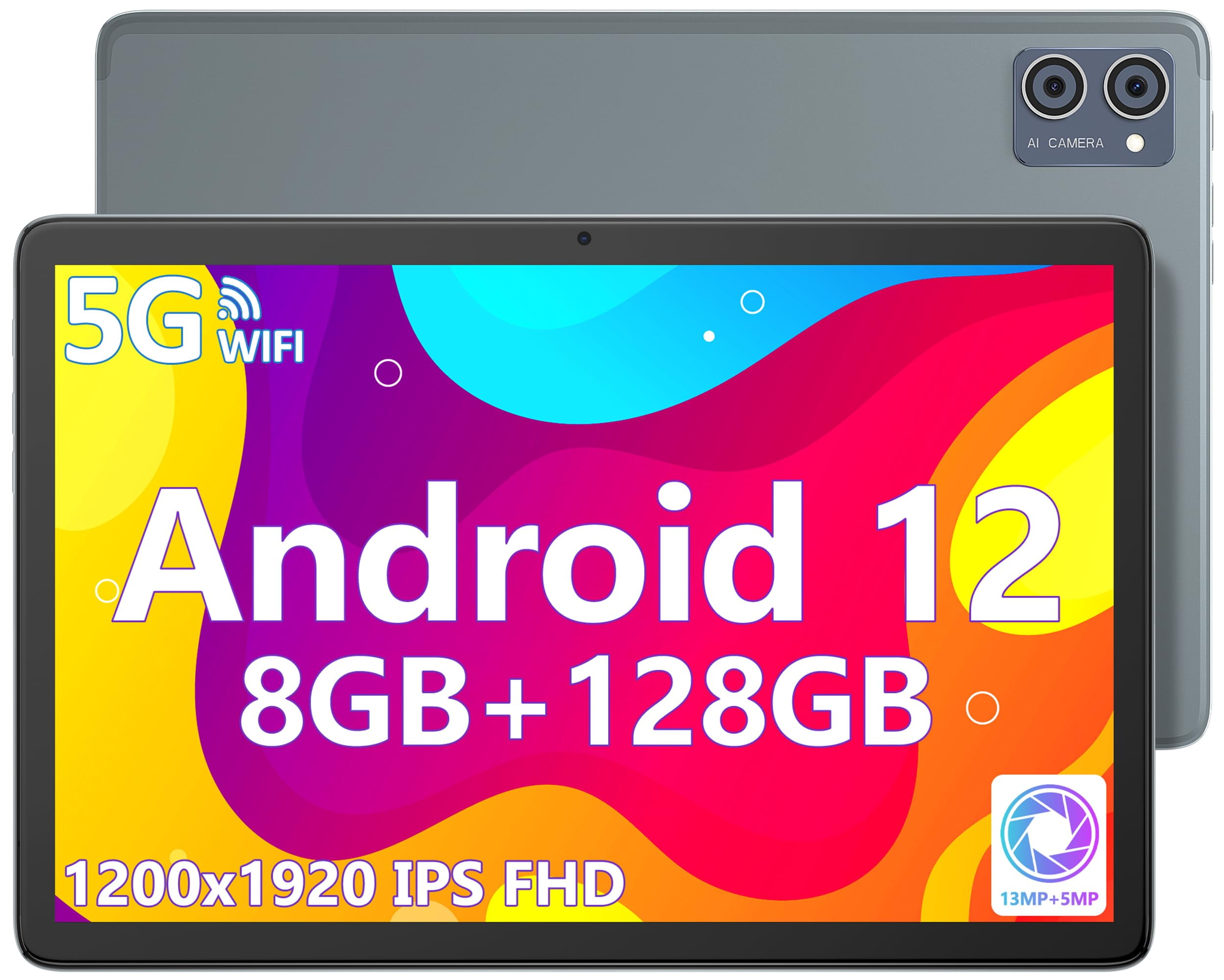 Android Tablet, 10 Inch Android 12 Tablet, 8GB RAM