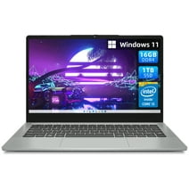 Jumper 14in Windows 11 Laptop 16GB LPDDR4X 1024GB SSD 4-Core Intel i5 Computer 1920*1080 IPS FHD