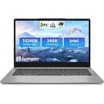 Jumper 14in Windows 11 Laptop 24GB LPDDR4X 1024GB SSD 4-Core Intel i5 Computer 1920*1080 IPS FHD