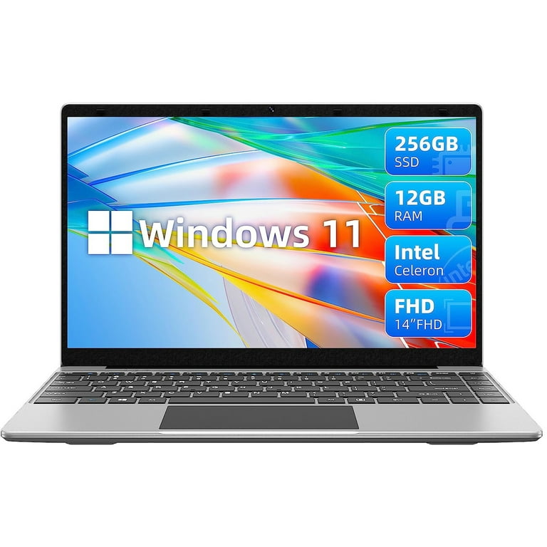 Jumper 14in Windows 11 Laptop Computer 12GB DDR4 256GB SSD with Intel Quad  Core Celeron N4100 