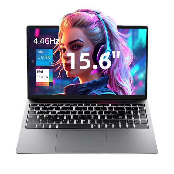 Jumper 15.6" Windows 11 Laptop 16GB DDR4 512GB SSD Computer with 8-Core Intel i5-12450H, 1920*1080 FHD IPS, HDMI