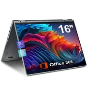 Jumper 16" Touchscreen Windows 11 Laptop with 4GB DDR4 128GB Storage, 2 in 1 Convertible Computer, 4-Core Intler Celeron N5095, 360° Flip, 1yr Office 365 Free