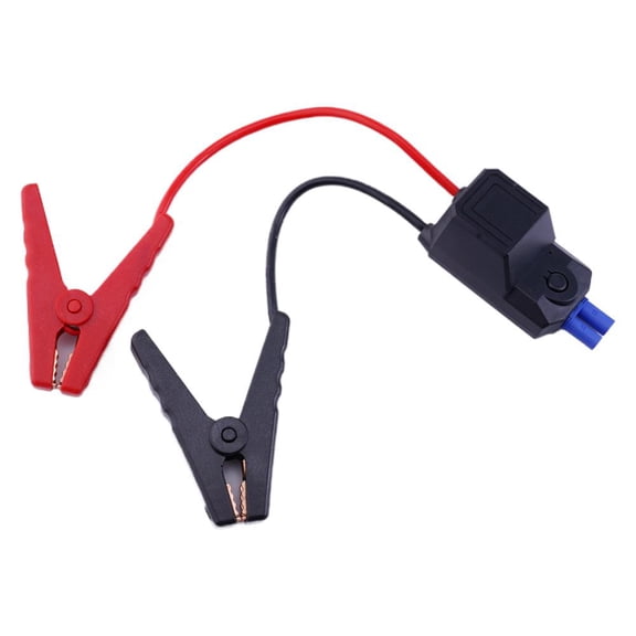 Jumper Cable with Alligator Clamps for Car Battery Boosting, Geometric Style, Metal and Plastic Material
