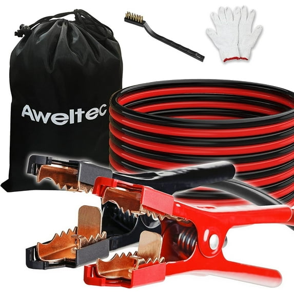 AWELTEC Jumper Cables 4 gauge 25 feet Heavy Duty Booster Cables