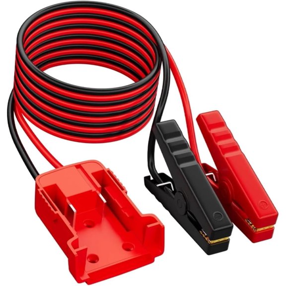 Jumper Cables Adapter for Mil*wau*kee 18V Battery Jump Starting Adapter Auto Booster Cable, 12AWG 5.9FT Portable Battery Jump Starter for Starting Car Light Vehicles(Batteries not included)