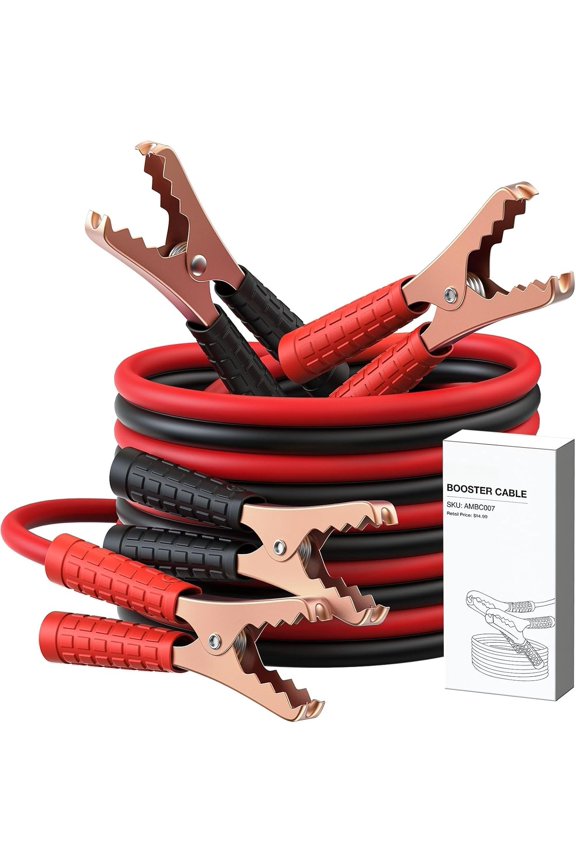 Jumper Cables for , Heavy Duty Automotive Booster Cables for Jump Starting or Weak (10- (10-Gauge)