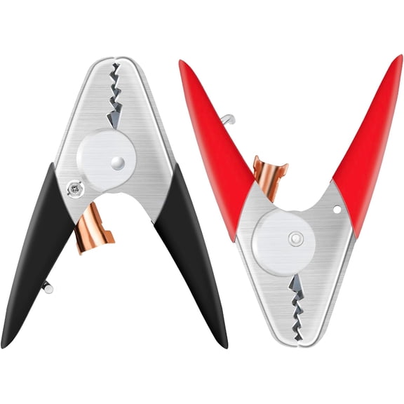 Jumper Clamps 2 count, Clamps 1100A Jumper Ends 6 Inch Ends Clips Electrical for Replacement Under 0 AWG Wires 12V/24V by