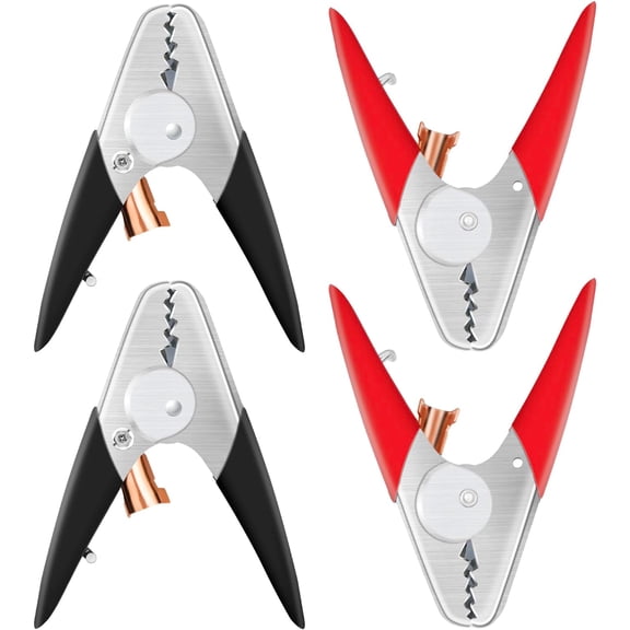 Jumper Clamps 4 count, Clamps 1100A Jumper Ends 6 Inch Ends Clips Electrical for Replacement Under 0 AWG Wires 12V/24V by