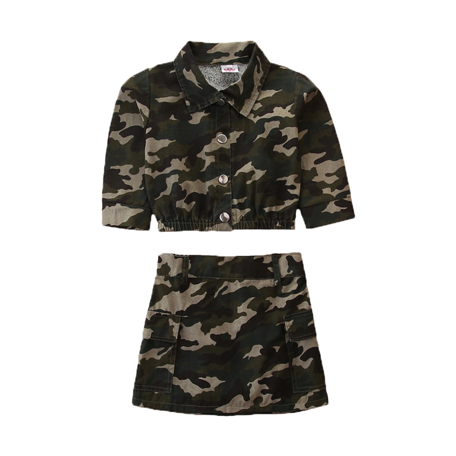 Camouflage top jumper skirt