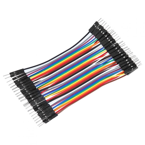 Jumper Wire 10cm 2.54mm Male to Male Dupont Cable, 40 Pieces Electronics Connecting Line