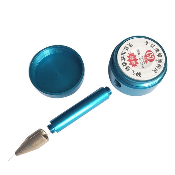 Jumper Wire pen BGA Welding Assistant Tool + .02mm Jumper Wire Reel, Phone Motherboard Jumper Wire Chip Pen Motherboard 0.02MM  BGA Welding Assistant Tool For 0.01/0.02MM Link PCB Welding Soldering