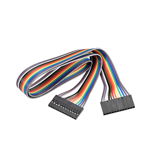 10 Jumper-Kabel 2P Weiblich, 50cm – Flachbandkabel Für Breadboard & Arduino
