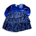 thumbnail image 1 of Jumpers - Little Girls Long Sleeve Velour Dress 13658-2T (BLUE), 1 of 3