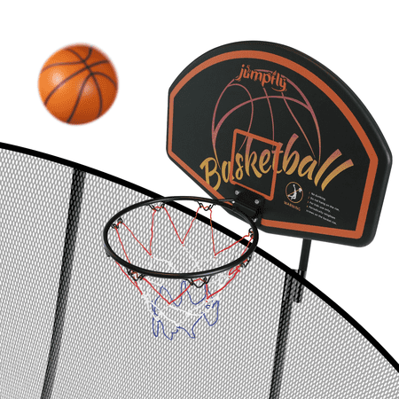 Jumpfly Trampoline Basketball Hoop with Ball and Pump, Compatible with All Trampolines