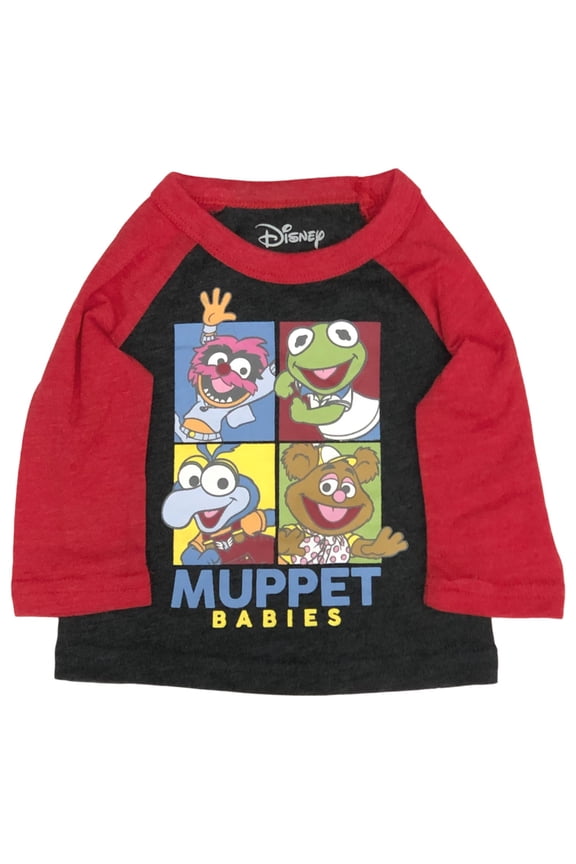 Jumpiing Beans Infant Boys Long Gray Muppet Babies Kermit Fozzy Tee Shirt 6m