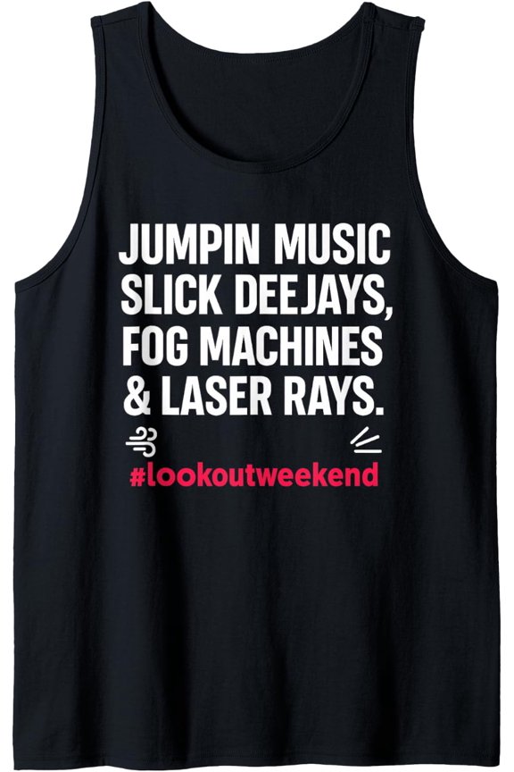 Jumpin Music Slick Deejays Party Vibes Retro Style Tank Top Size S-3XL