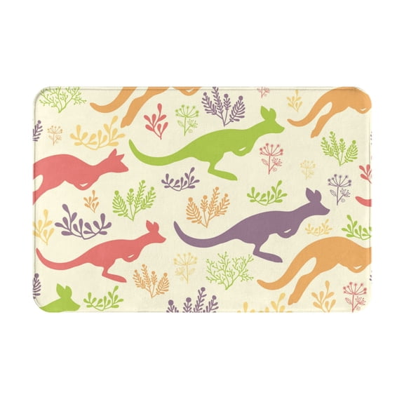 Jumping Animal Vintage Silhouette Doormat Non Slip Front Door Bathroom Bath Mats Entryway Rug 23.6x15.7 Inch Indoor Door Carpet