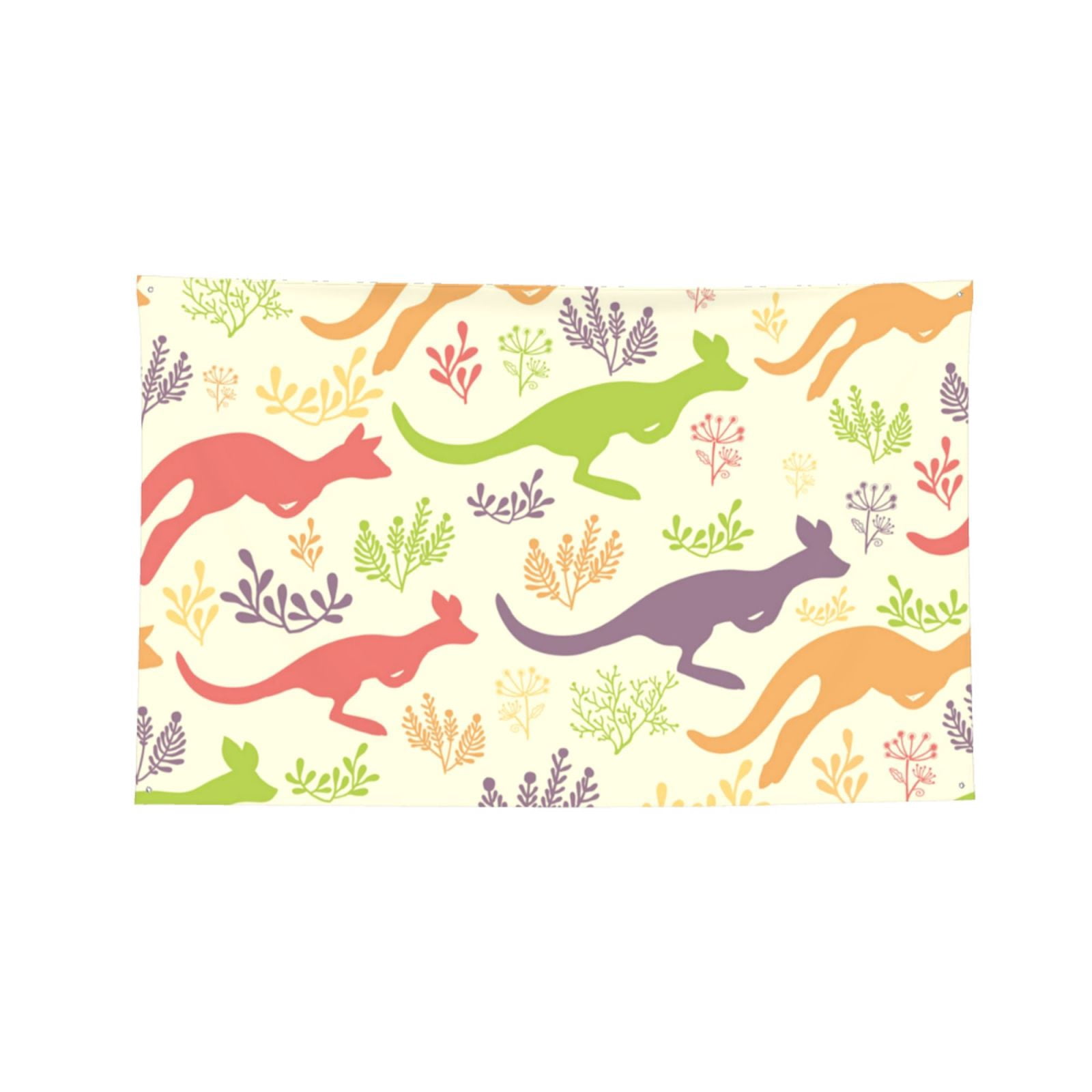 Jumping Animal Vintage Silhouette Four Hole Decorated Banner Flag for Garden Yard Home Decoration Indoor Outdoor 4x6 Ft