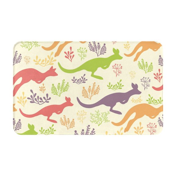 Jumping Animal Vintage Silhouette Front Door Mat Doormat Non Slip Bath Mats 20x31.5 Inch Bathroom Rug Entryway Carpet