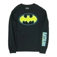 thumbnail image 1 of Jumping Beans Active Boys Long Black & Green Batman T-Shirt Silky Tee Shirt 12, 1 of 1