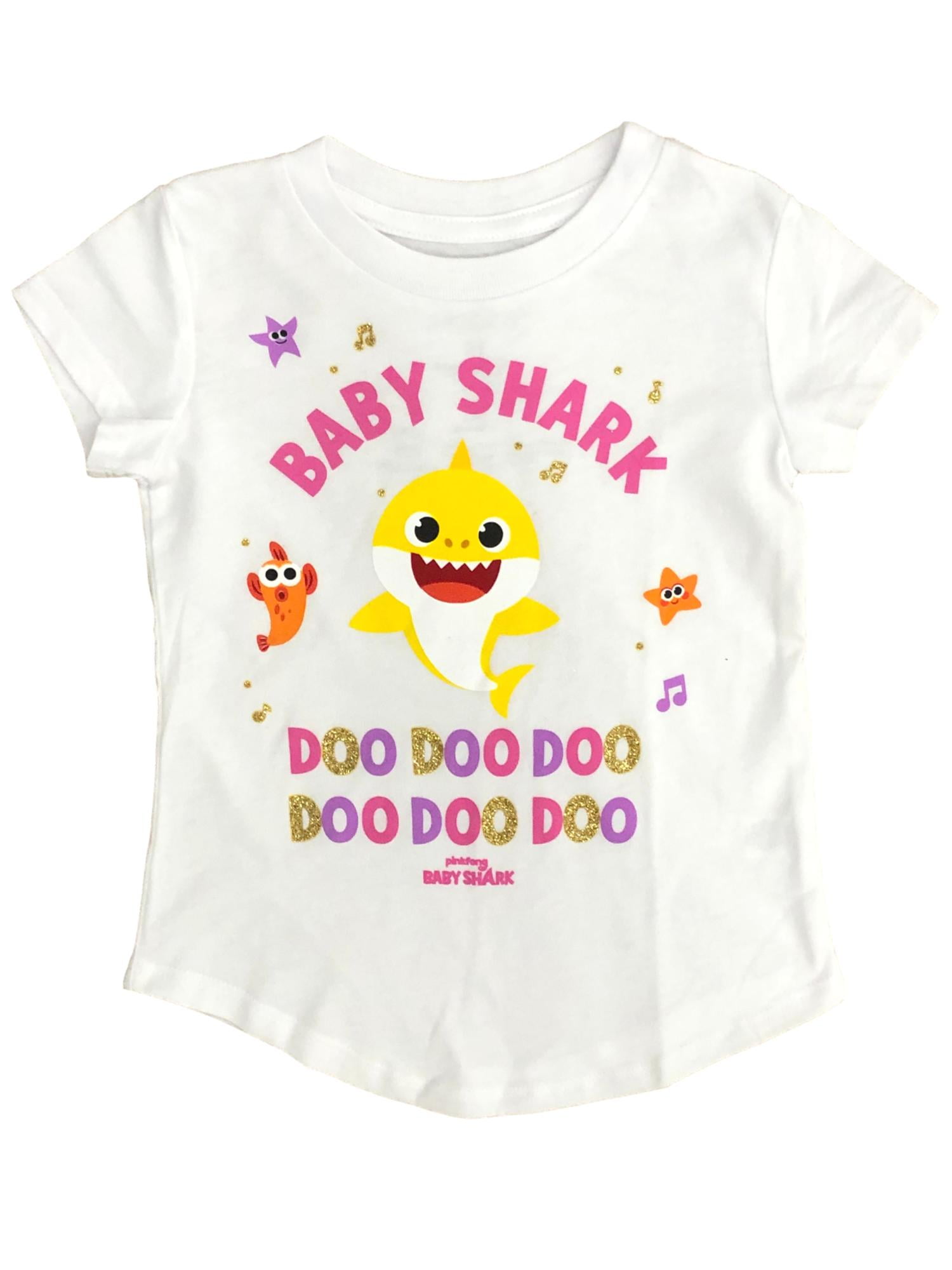 Kids Cute Pink Baby Shark Doo Doo Doo Distressed Tshirt For Girls Kids Cute Pink Baby Shark Doo Doo Doo Distressed Tshirt For Girls