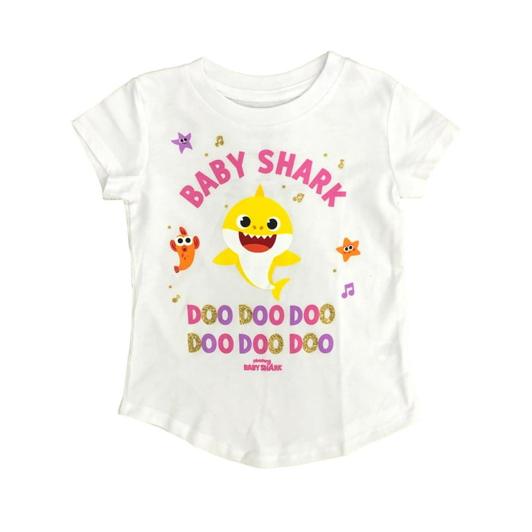 Kids Cute Pink Baby Shark Doo Doo Doo Distressed Tshirt For Girls Kids Cute Pink Baby Shark Doo Doo Doo Distressed Tshirt For Girls
