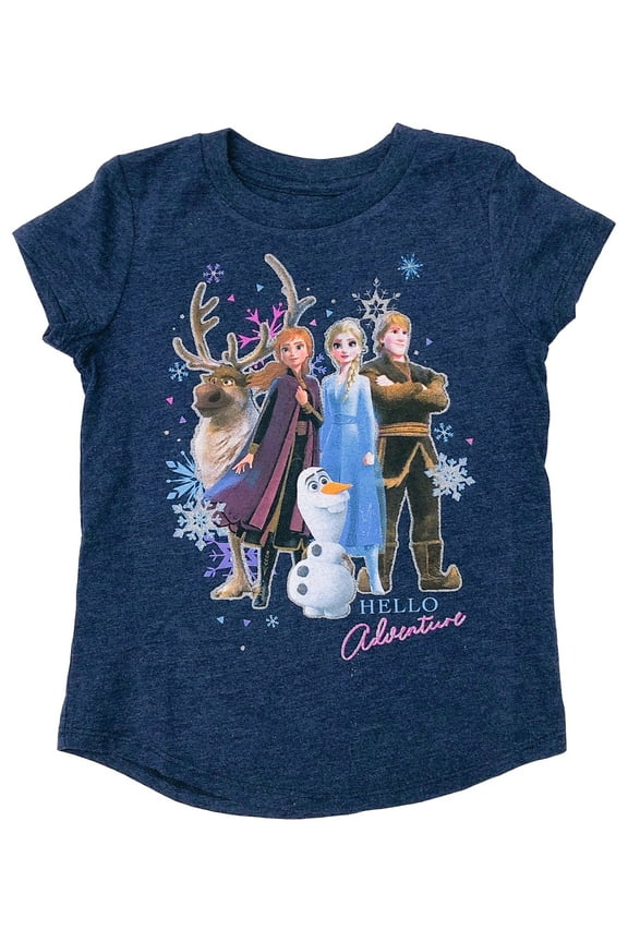 Jumping Beans Disney Frozen Girls Blue Sparkle Elsa & Olaf T-Shirt Tee Shirt 8