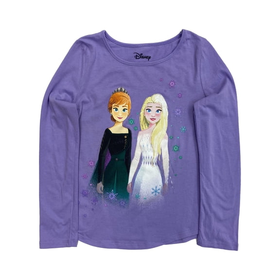 Jumping Beans Disney Frozen Girls Long Purple Elsa Anna T-Shirt Tee Shirt 7